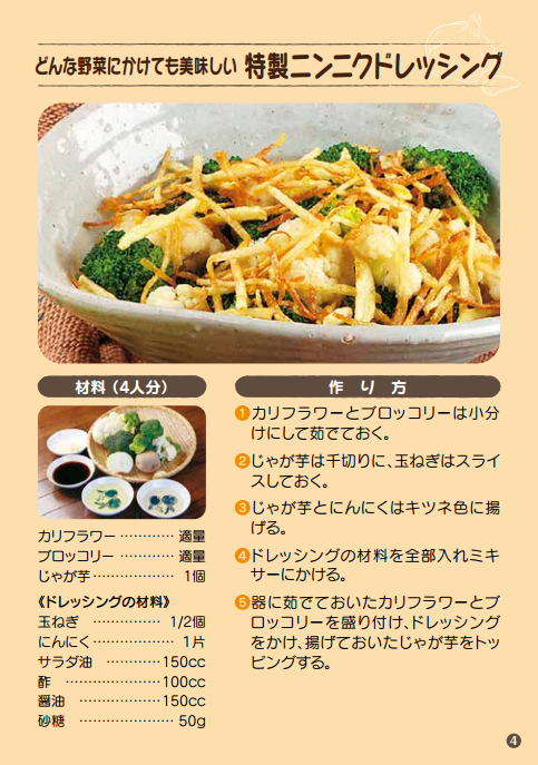 どんな野菜にかけても美味しい 特製ニンニクドレッシング