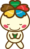 頭を下げるJA東京みどりマスコットキャラクターみーどりん